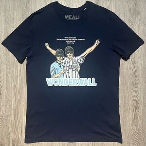 Oasis Wonderwall Man city football soccer graphic T-shirt, men’s medium
